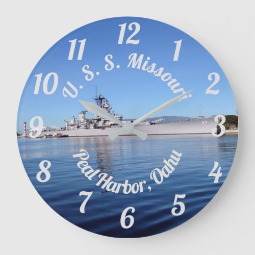 USS Missouri Large Clock