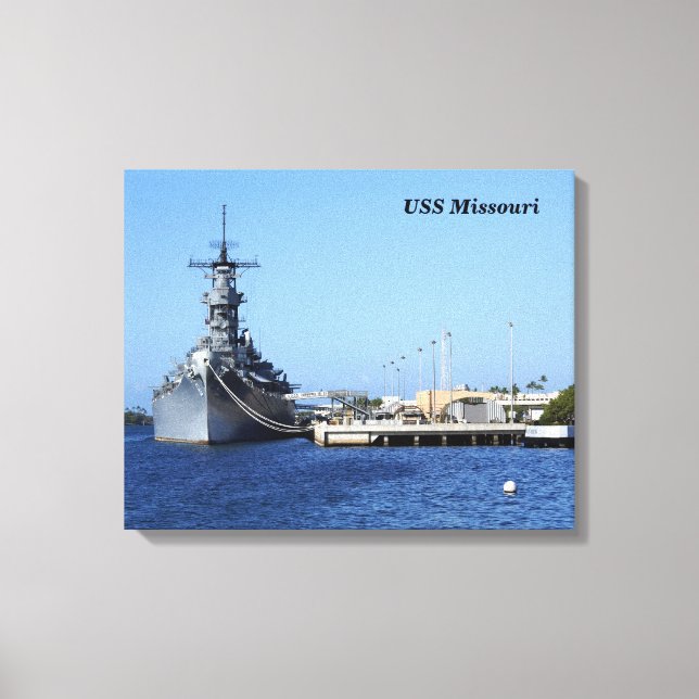 USS Missouri Wrapped  Canvas Print (Front)