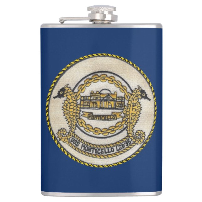 USS MONTICELLO (LSD-35) HIP FLASK (Front)