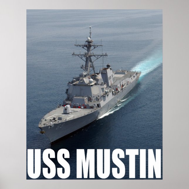 USS Mustin Poster (Front)
