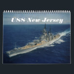 USS New Jersey Calendar<br><div class="desc">calendar featuring the Iowa class battleship USS New Jersey</div>