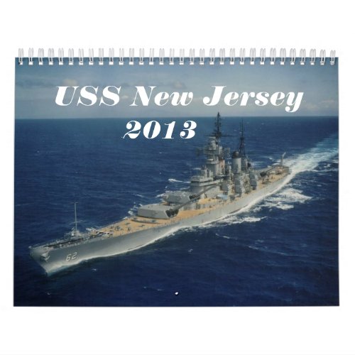 USS New Jersey Calendar