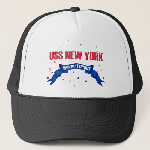 USS New York Never Forget Trucker Hat