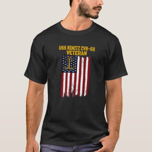 USS Nimitz CVN_68 Aircraft Carrier Veterans Day F T_Shirt