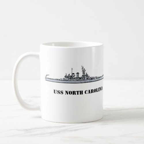 USS NORTH CAROLINA FUEL FOR THE FLEET COFFEE MUG