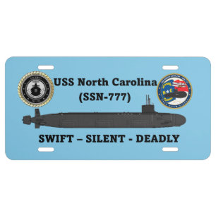 USS North Carolina (SSN-777) License Plate