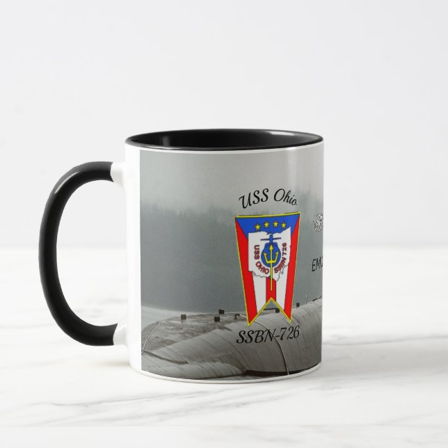 USS Ohio (SSBN-726) Mug w/Background Photo (Left)