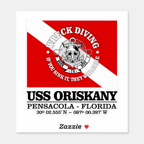 USS Oriskany best wrecks Sticker