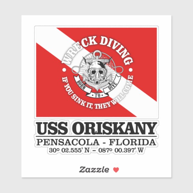 USS Oriskany (best wrecks) Sticker (Sheet)