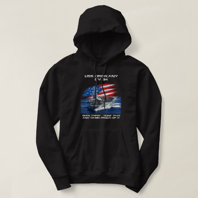 USS Oriskany CV 34 Aircraft Carrier Veteran USA Fl Hoodie (Design Front)
