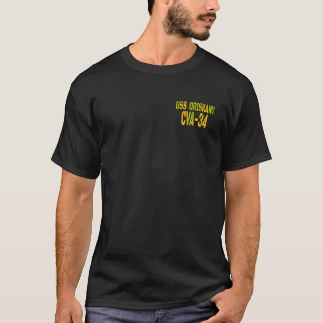USS Oriskany CVA 34 Aircraft Carrier Veterans Day  T-Shirt (Front)