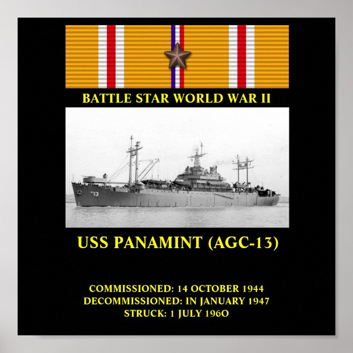 USS PANAMINT (AGC 13) POSTER