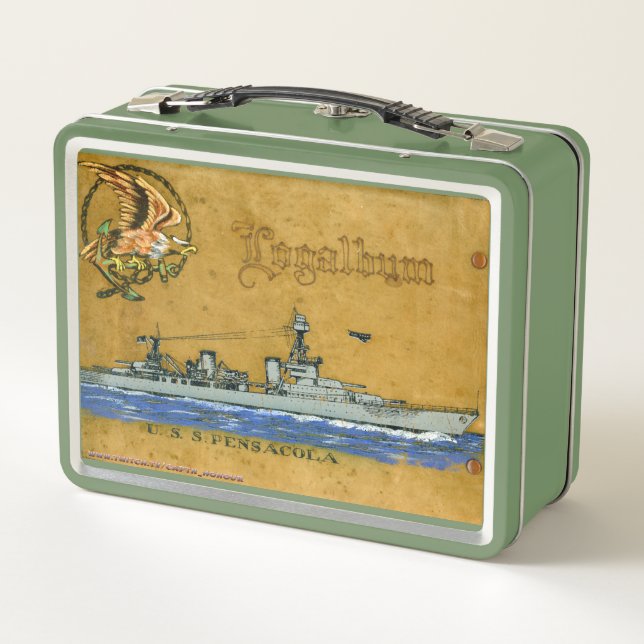 USS Pensacola (CL/CA-24) Lunch Box (Back)
