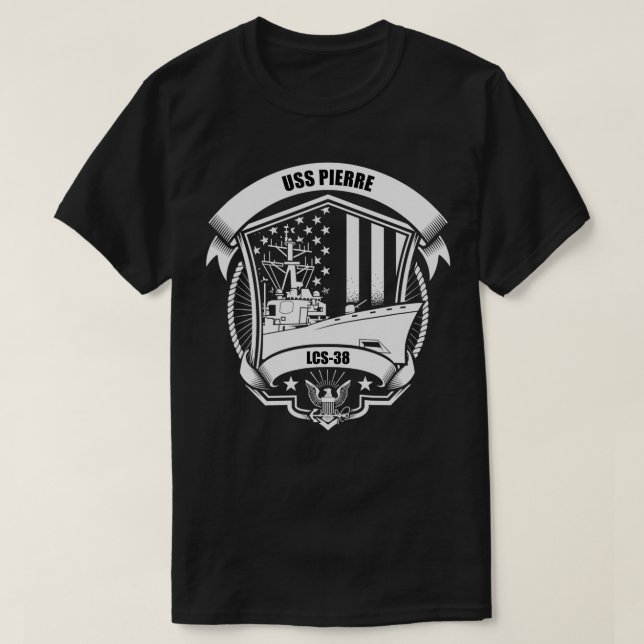 USS Pierre LCS38  T-Shirt (Design Front)