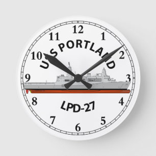 USS PORTLAND, LPD-27, SAN ANTONIO ROUND CLOCK
