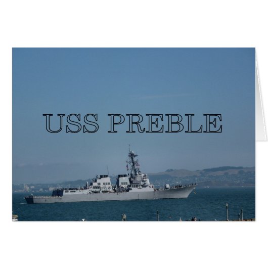 USS Preble Cards (Front Horizontal)