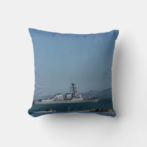 USS Preble Throw Pillow