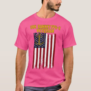 USS Ramsey FFG2 Frigate Veterans Day Father's Day  T-Shirt