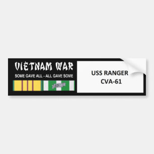 USS RANGER VIETNAM WAR VETERAN BUMPER STICKER