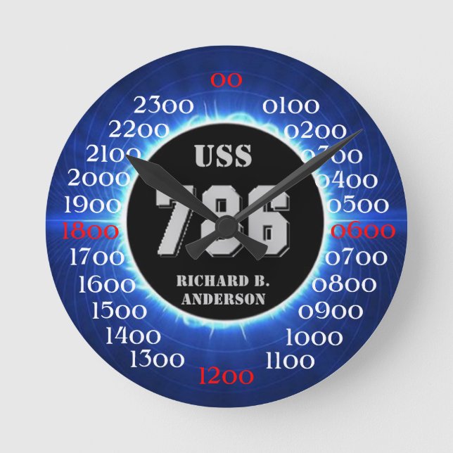 USS Richard B. Anderson (DD-786) Round Clock (Front)