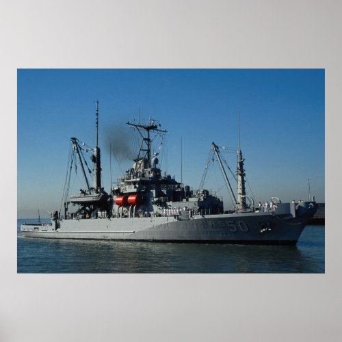 USS Safeguard salvage and repair ship Poster