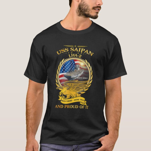USS Saipan LHA 2 1977 2007 T-Shirt (Front)