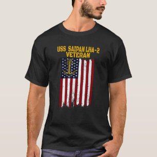 USS Saipan LHA 2 Amphibious Assault Ship Veterans  T-Shirt