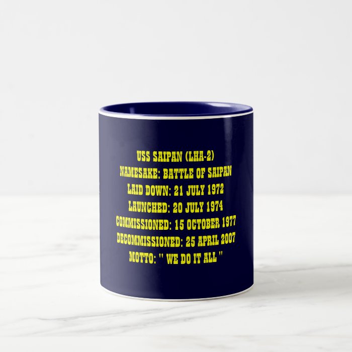 USS SAIPAN (LHA 2) MUGS