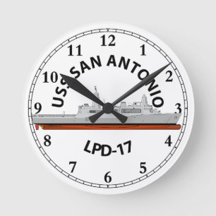 USS SAN ANTONIO , LPD-17, SAN ANTONIO CLASS ROUND CLOCK