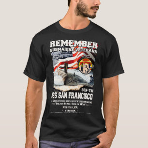 USS San Francisco SSN711 Submarine Veterans T-Shirt