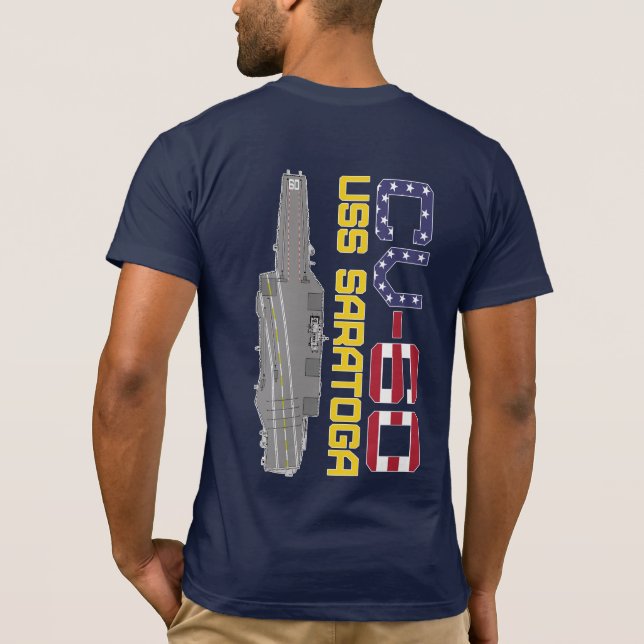 USS SARATOGA CV-60 T-Shirt (Back)