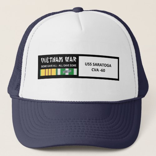 USS SARATOGA VIETNAM WAR VETERAN TRUCKER HAT