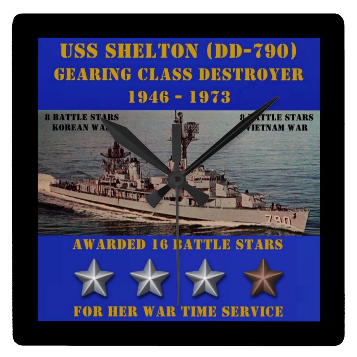 USS Shelton (DD 790) Wall Clock