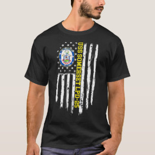 USS Somerset LPD25 American Flag T-Shirt