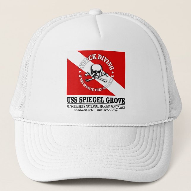 USS Spiegel Grove (best wrecks) Trucker Hat (Front)