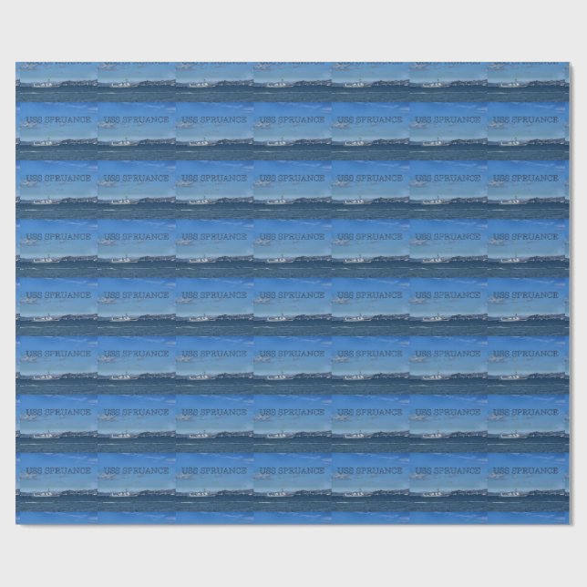 USS Spruance Wrapping Paper (Flat)