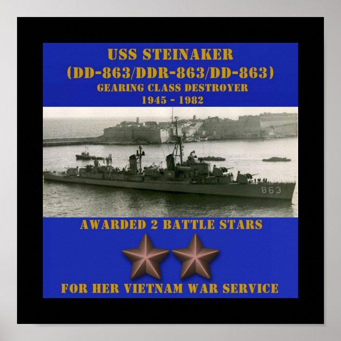 USS Steinaker (DD/DDR/DD 863) Posters