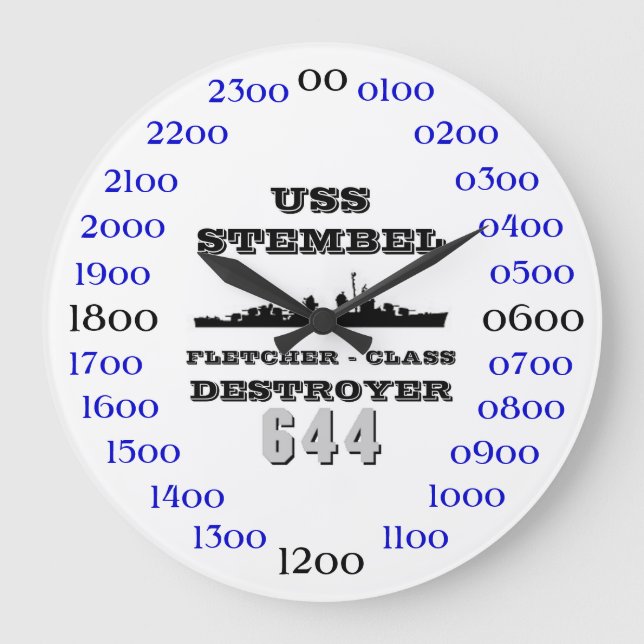 USS Stembel (DD-644) Large Clock (Front)