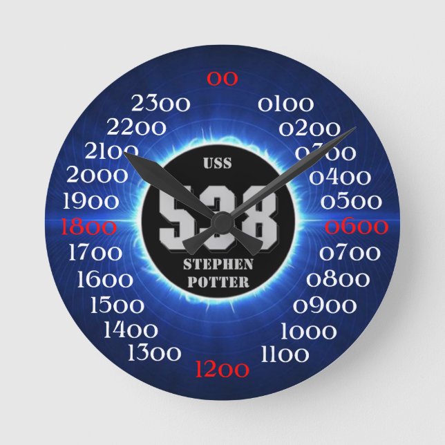 USS Stephen Potter (DD-538) Round Clock (Front)