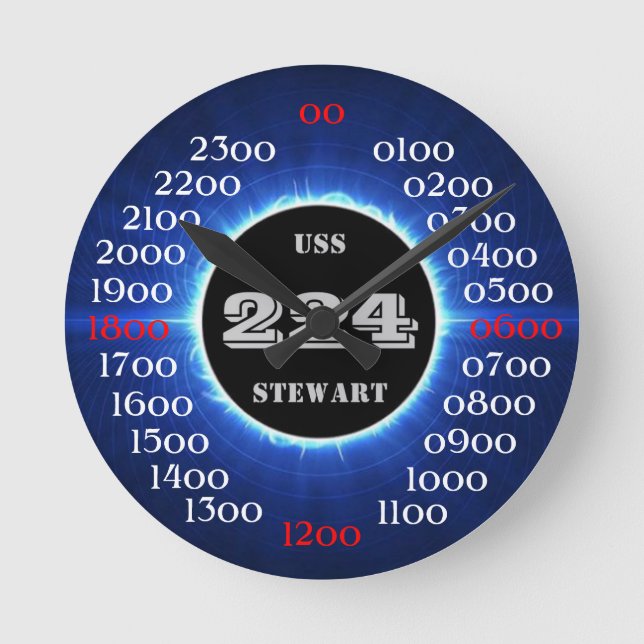 USS Stewart (DD-224) Round Clock (Front)