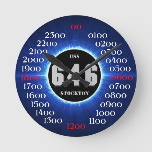 USS Stockton DD_646 Round Clock