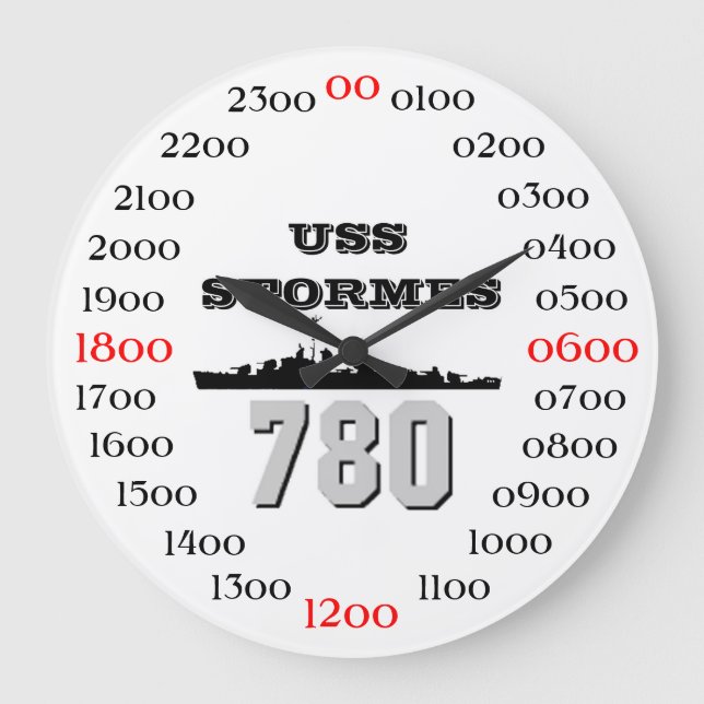 USS Stormes (DD-780) Large Clock (Front)