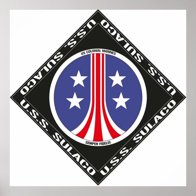 USS Sulaco Colonial Marines crew logo Poster (Front)
