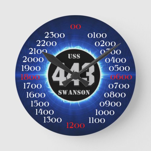 USS Swanson DD_443 Round Clock