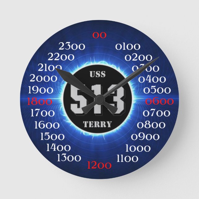 USS Terry (DD-513) Round Clock (Front)