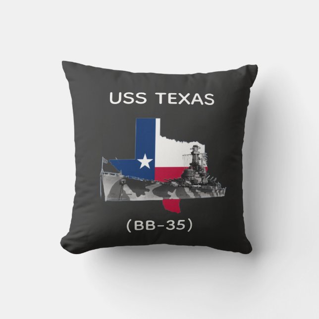 USS Texas (BB-35) 2  Throw Pillow (Front)