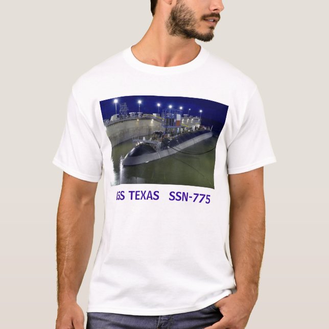 USS TEXAS   SSN-775 Submarine T-Shirt (Front)