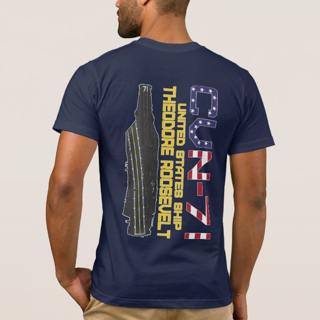 USS THEODORE ROOSEVELT CVN-71 T-Shirt (Back)
