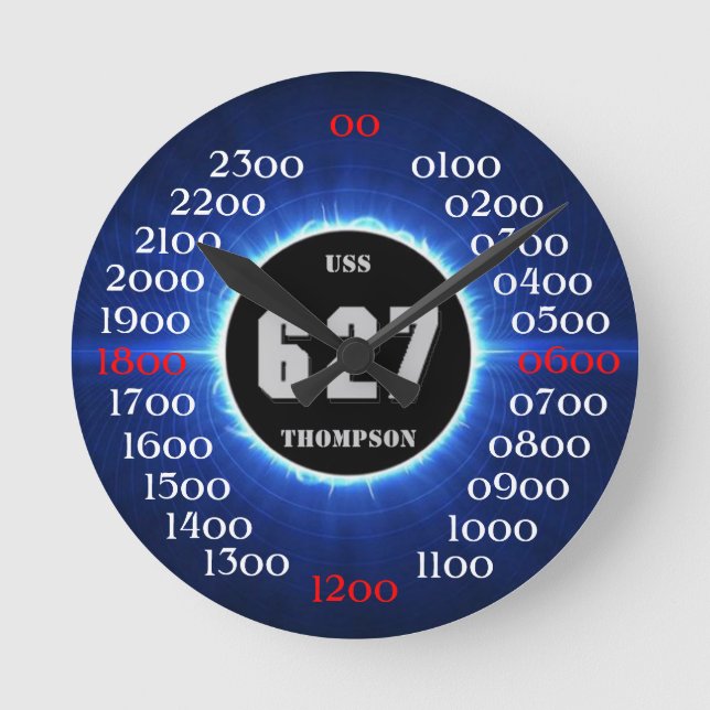 USS Thompson (DD-627) Round Clock (Front)