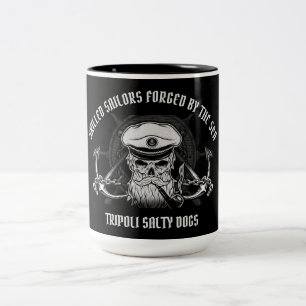 USS TRIPOLI (LPH-10) SKILLED SAILORS Two-Tone COFFEE MUG